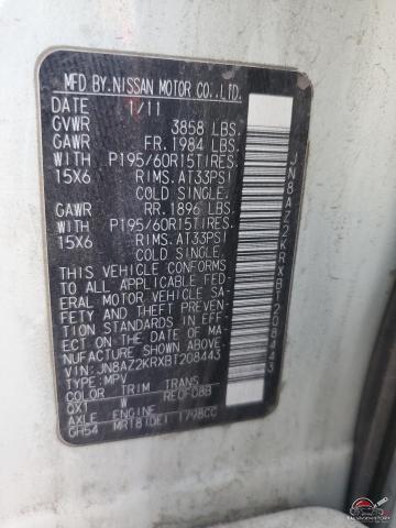 JN8AZ2KRXBT208443 2011 NISSAN CUBE photo no. 12