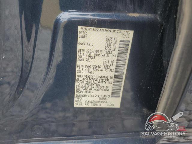 1N6AD0EV1GN711990 2016 NISSAN FRONTIER photo no. 12