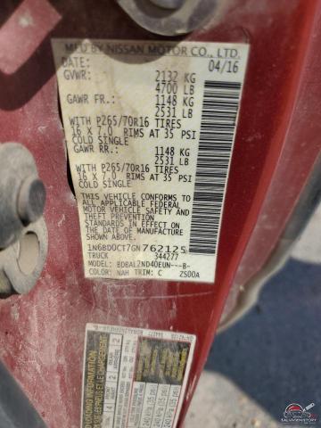 1N6BD0CT7GN762125 2016 NISSAN FRONTIER photo no. 12