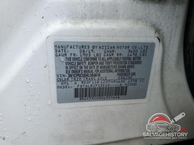3N1CP5CU5KL554616 2019 NISSAN KICKS photo no. 12