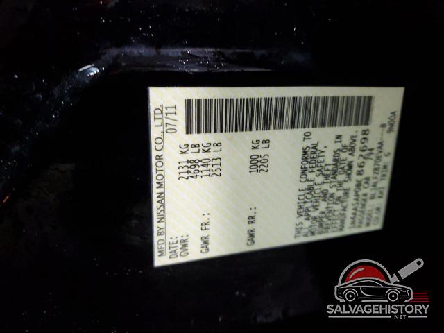 1N4AA5AP0BC862698 2011 NISSAN MAXIMA photo no. 12