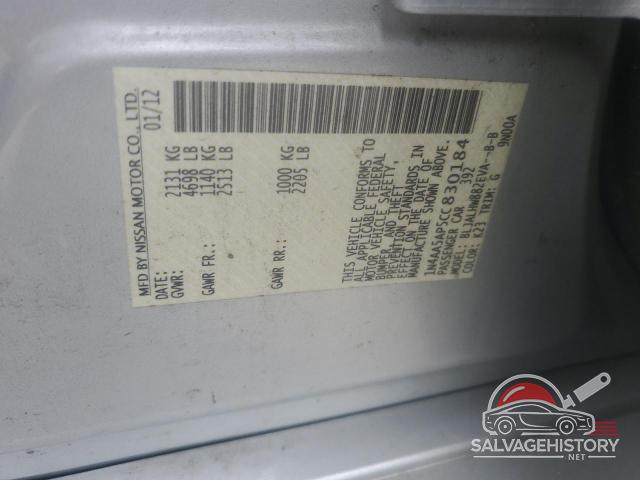 1N4AA5AP5CC830184 2012 NISSAN MAXIMA photo no. 13