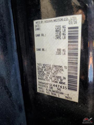 1N4AA6AP1GC447435 2016 NISSAN MAXIMA photo no. 13