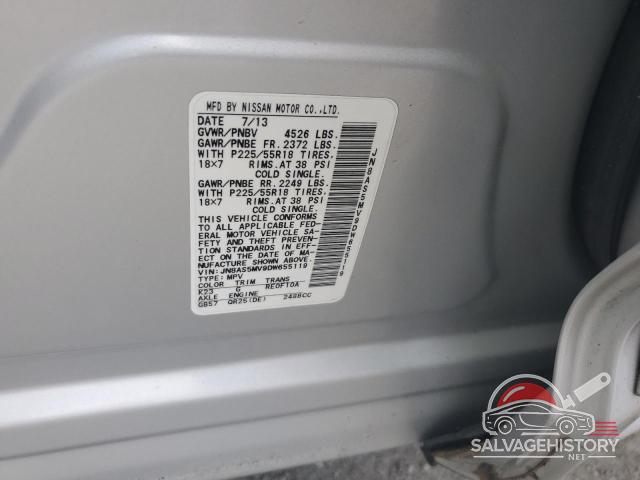 JN8AS5MV9DW655119 2013 NISSAN ROGUE photo no. 13