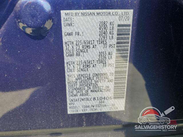 5N1AT2MT8LC810406 2020 NISSAN ROGUE photo no. 14