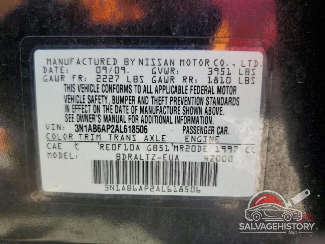 3N1AB6AP2AL618506 2010 NISSAN SENTRA photo no. 10