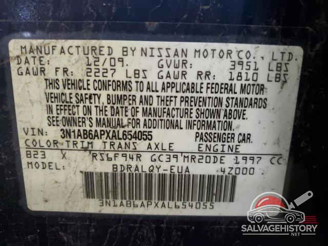 3N1AB6APXAL654055 2010 NISSAN SENTRA photo no. 12