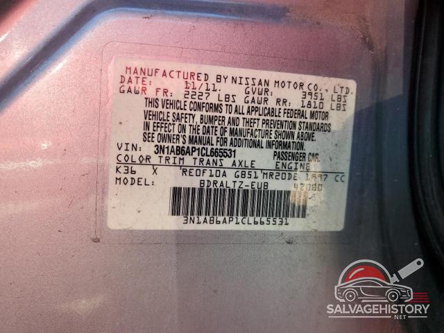 3N1AB6AP1CL665531 2012 NISSAN SENTRA photo no. 12