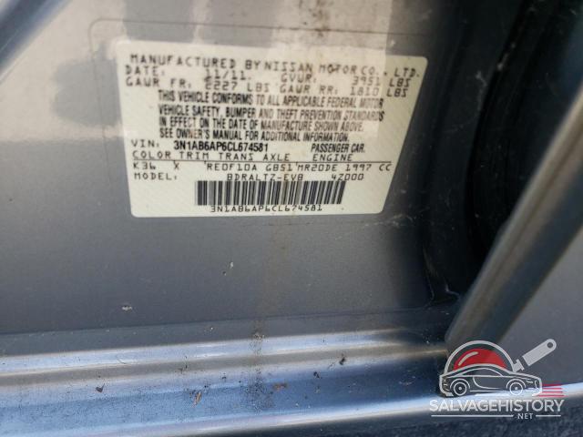 3N1AB6AP6CL674581 2012 NISSAN SENTRA photo no. 12