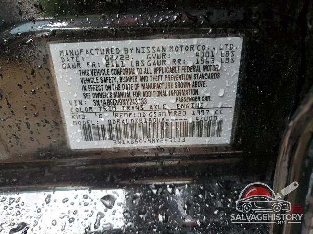 3N1AB8CV9NY243133 2022 NISSAN SENTRA photo no. 12
