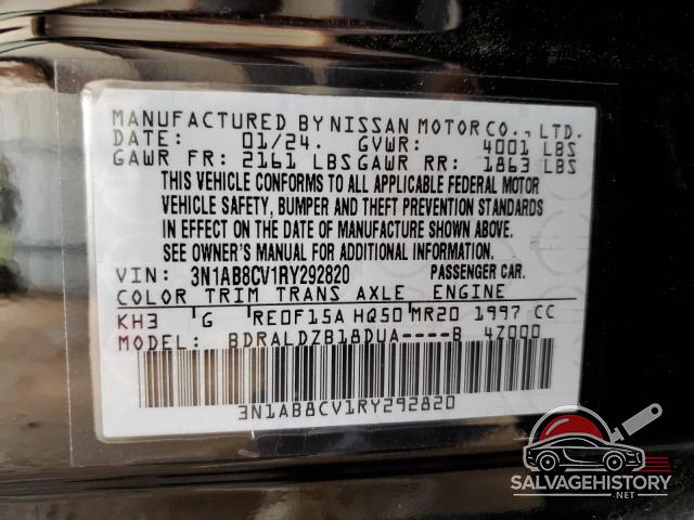 3N1AB8CV1RY292820 2024 NISSAN SENTRA photo no. 12