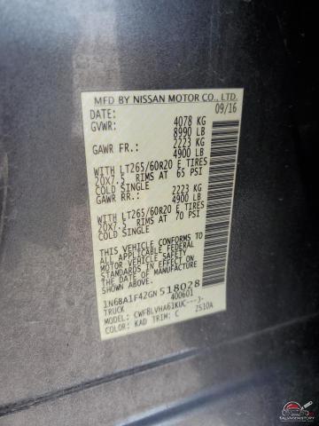 1N6BA1F42GN518028 2016 NISSAN TITAN photo no. 12