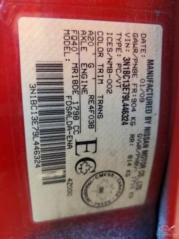 3N1BC13E79L446324 2009 NISSAN VERSA photo no. 13