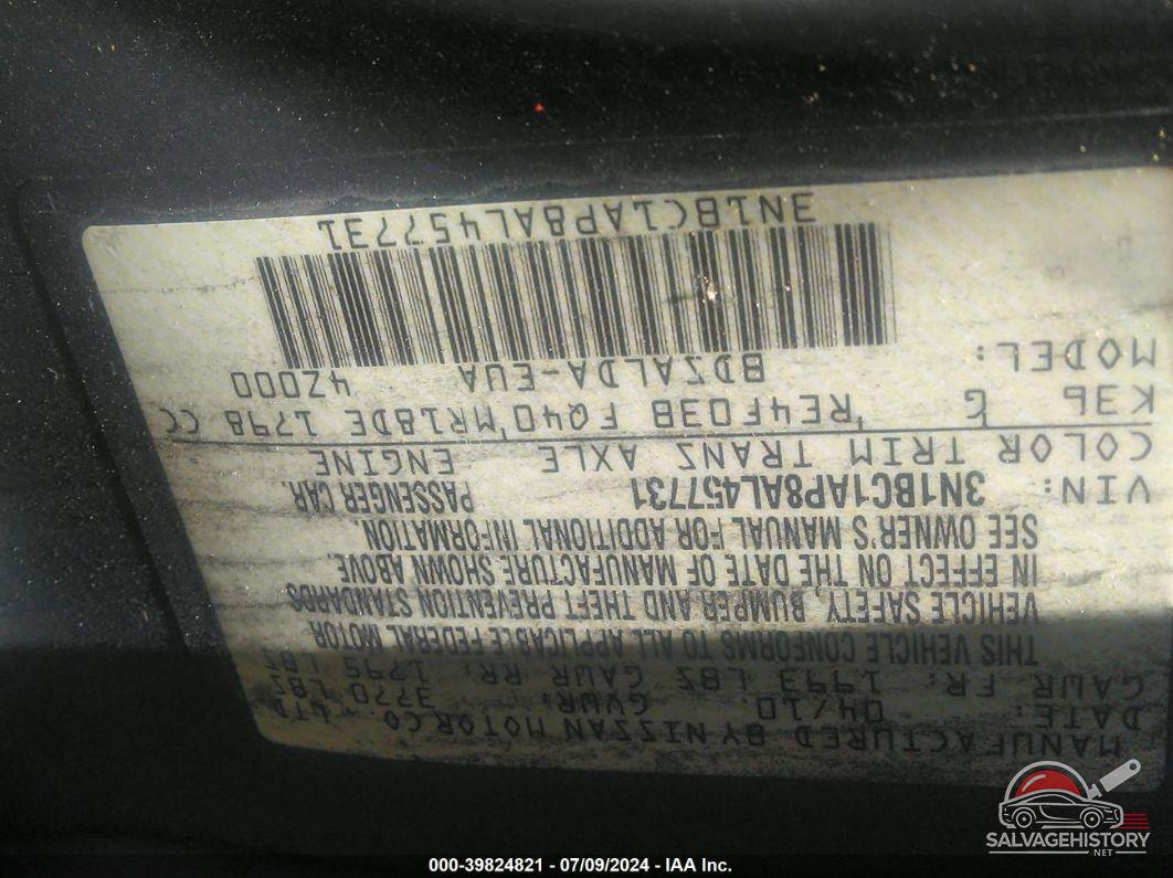 3N1BC1AP8AL457731 2010 NISSAN VERSA photo no. 9