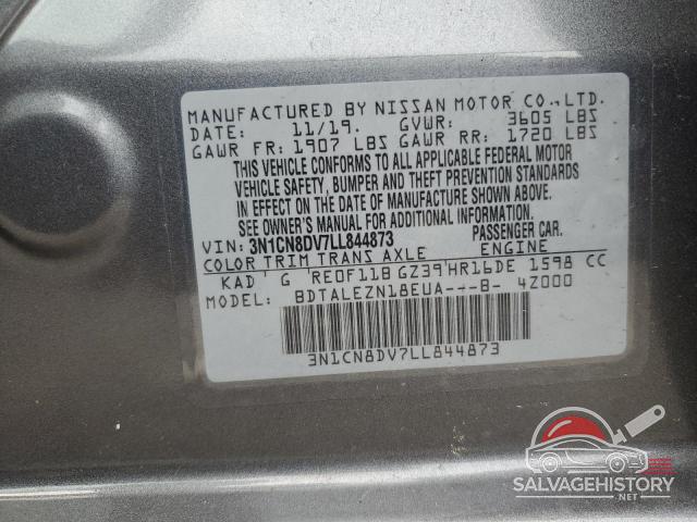 3N1CN8DV7LL844873 2020 NISSAN VERSA photo no. 13