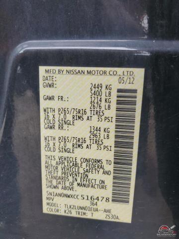 5N1AN0NWXCC516478 2012 NISSAN XTERRA photo no. 13