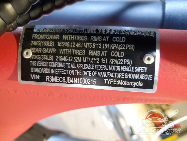 R3MEC6JB4N1000215 2022 OTHER SCOOTER photo no. 9