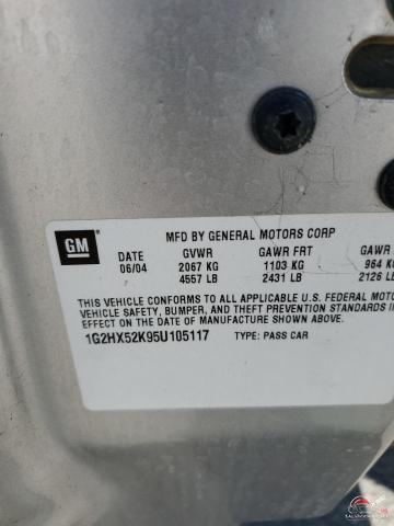 1G2HX52K95U105117 2005 PONTIAC BONNEVILLE photo no. 12