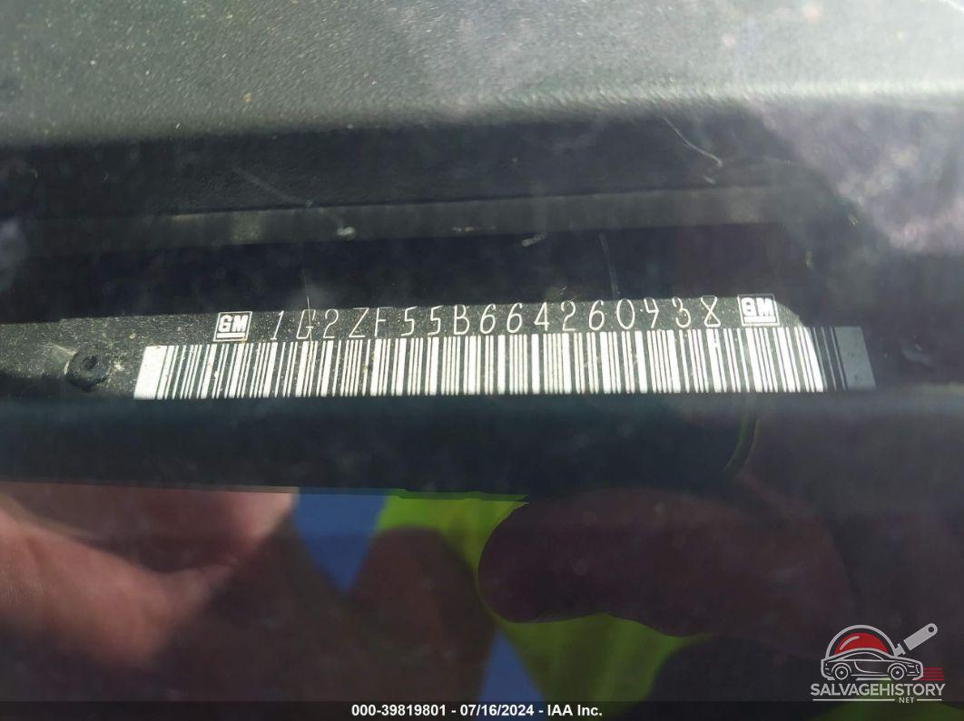 1G2ZF55B664260938 2006 PONTIAC G6 photo no. 9