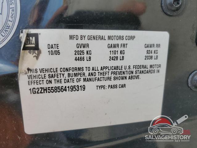 1G2ZH558564195319 2006 PONTIAC G6 photo no. 12