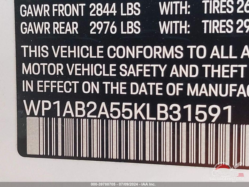 WP1AB2A55KLB31591 2019 PORSCHE MACAN photo no. 9