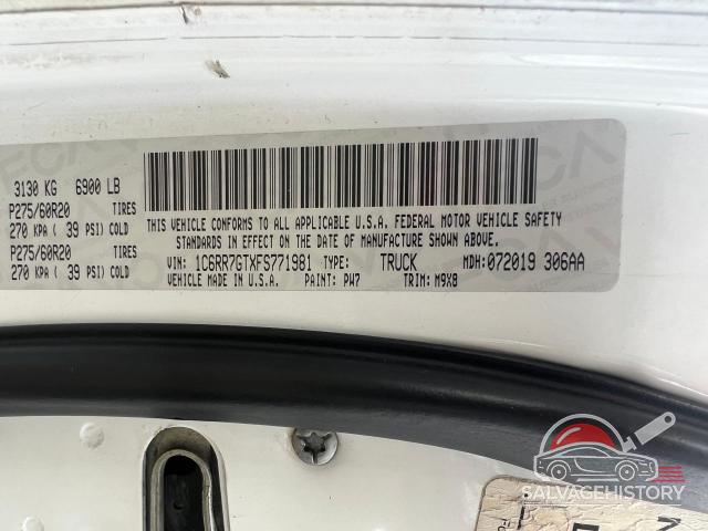 1C6RR7GTXFS771981 2015 RAM 1500 photo no. 10