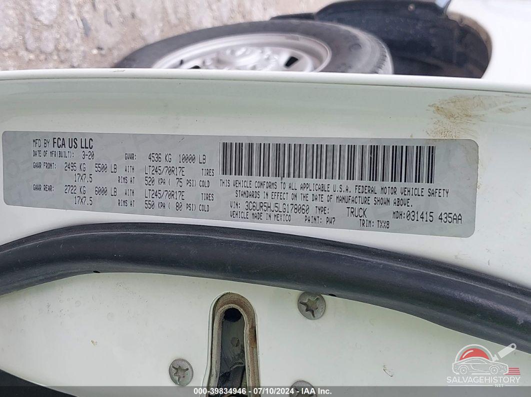 3C6UR5HJ5LG178060 2020 RAM 2500 photo no. 9