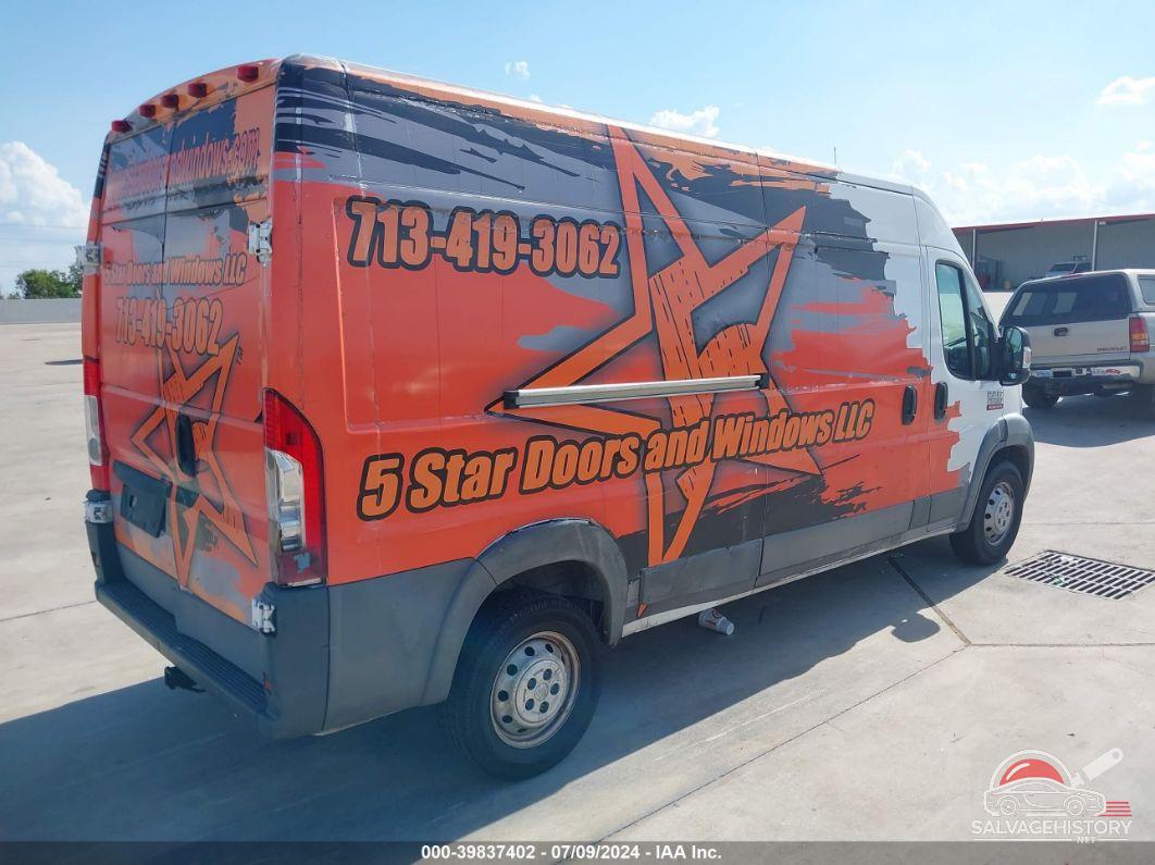 3C6TRVDG3HE532800 2017 RAM PROMASTER 2500 photo no. 4