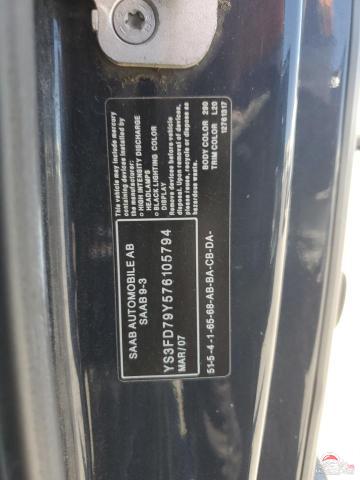 YS3FD79Y576105794 2007 SAAB 9 3 photo no. 13
