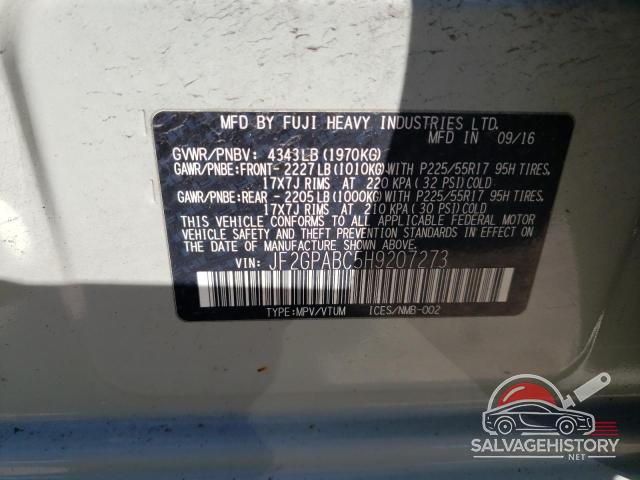 JF2GPABC5H9207273 2017 SUBARU CROSSTREK photo no. 12