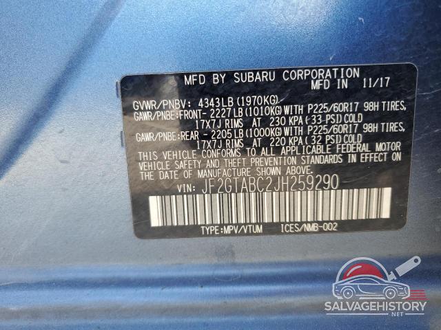 JF2GTABC2JH259290 2018 SUBARU CROSSTREK photo no. 13