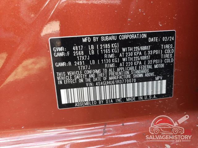 4S4GUHU61R3770070 2024 SUBARU CROSSTREK photo no. 13