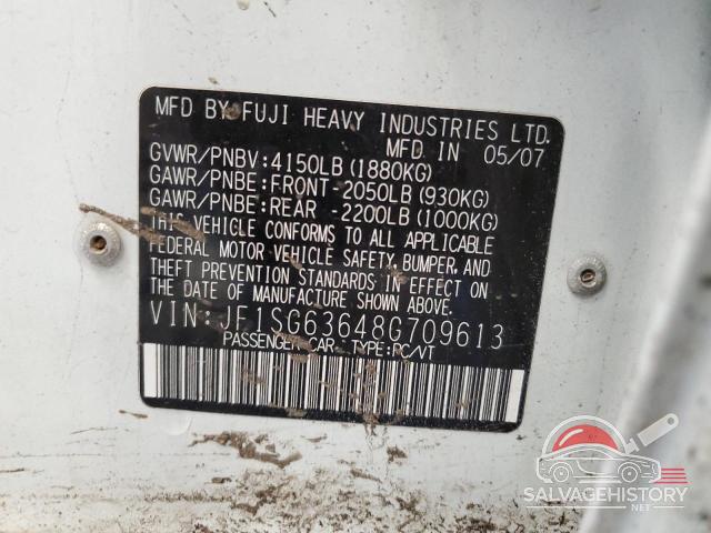 JF1SG63648G709613 2008 SUBARU FORESTER photo no. 13