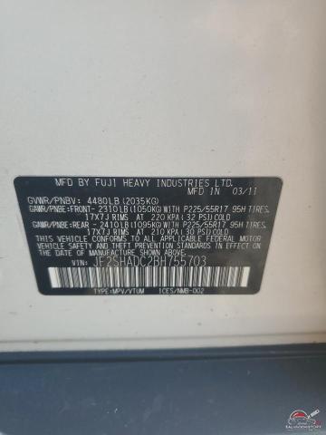 JF2SHADC2BH755703 2011 SUBARU FORESTER photo no. 13