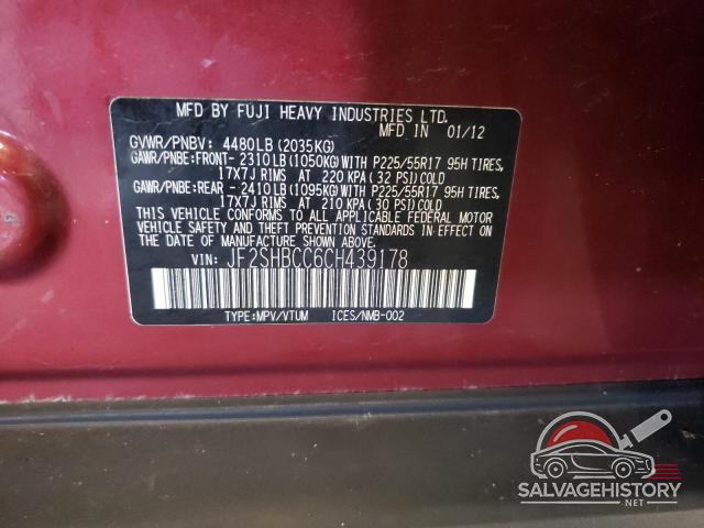 JF2SHBCC6CH439178 2012 SUBARU FORESTER photo no. 13