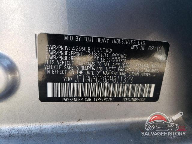JF1GH6D68BH811323 2011 SUBARU IMPREZA photo no. 12