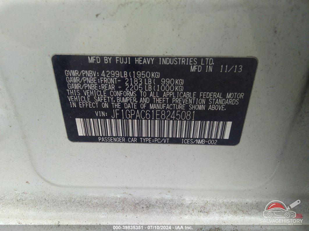 JF1GPAC61E8245081 2014 SUBARU IMPREZA photo no. 9