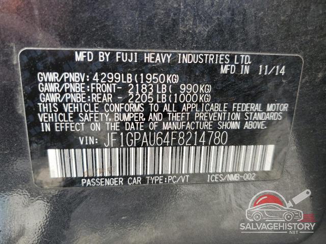 JF1GPAU64F8214780 2015 SUBARU IMPREZA photo no. 12