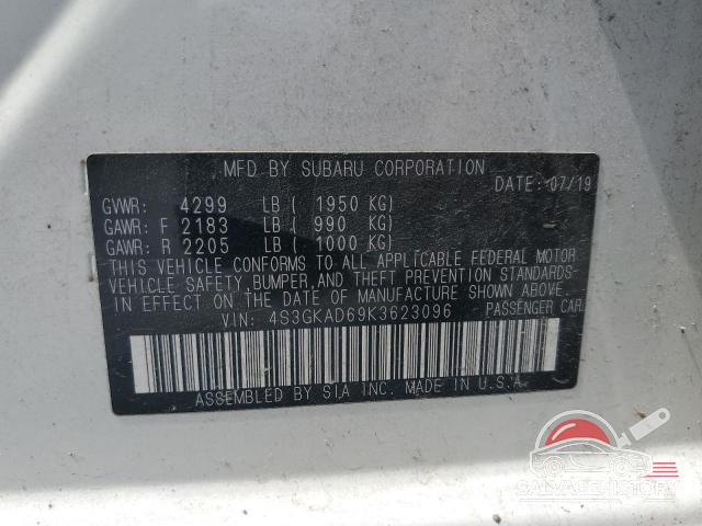 4S3GKAD69K3623096 2019 SUBARU IMPREZA photo no. 12