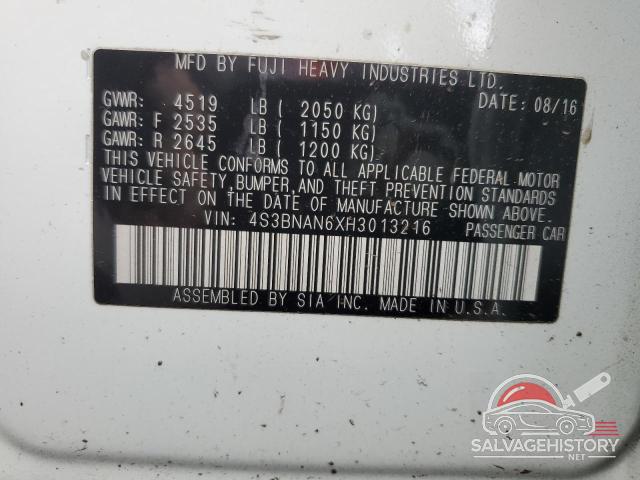 4S3BNAN6XH3013216 2017 SUBARU LEGACY photo no. 13