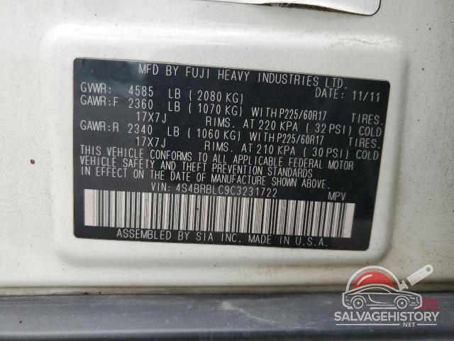 4S4BRBLC9C3231722 2012 SUBARU OUTBACK photo no. 12