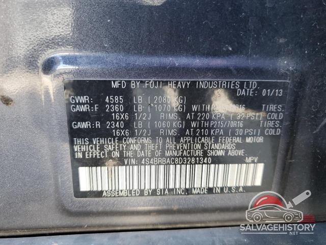 4S4BRBAC8D3281340 2013 SUBARU OUTBACK photo no. 13