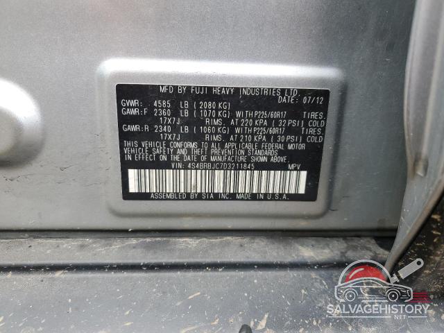 4S4BRBJC7D3211845 2013 SUBARU OUTBACK photo no. 12