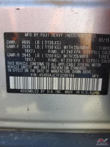4S4BSAJC7F3298194 2015 SUBARU OUTBACK photo no. 13