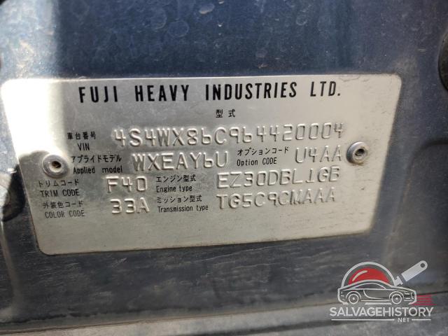 4S4WX86C964420004 2006 SUBARU TRIBECA photo no. 13