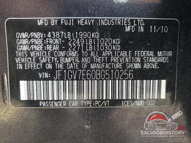 JF1GV7E60BG510256 2011 SUBARU WRX photo no. 12