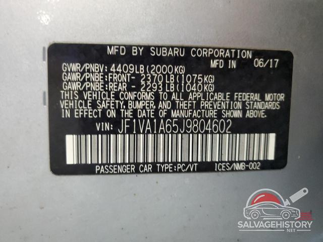 JF1VA1A65J9804602 2018 SUBARU WRX photo no. 12