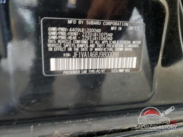 JF1VA1A68J9800088 2018 SUBARU WRX photo no. 12