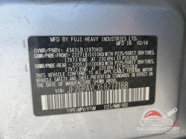 JF2GPAVCXE8277168 2014 SUBARU XV photo no. 14