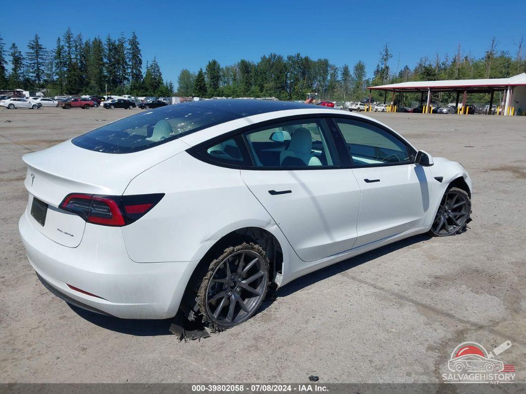5YJ3E1EB0PF694554 2023 TESLA MODEL 3 photo no. 4